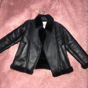 Zara Shearling Black coat